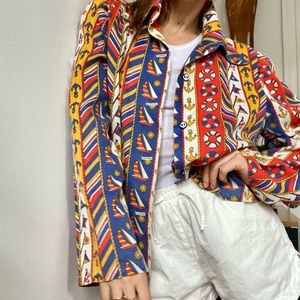 Vintage nautical cotton button down